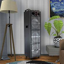 beFree Sound Party Lights Triple 10 Inch Subwoofers Bluetooth Porta...