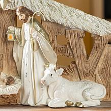 BELIEVE Holy Family Resin Figurine 8"H x 16"L x 3"W