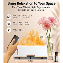 Bell & Howell Humidifier with Flame Effect Aroma Diffuser and Remote