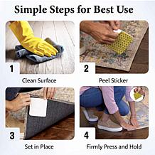 Bell & Howell Reusable 4" x 4" Alien Carpet Grips - Set of 24