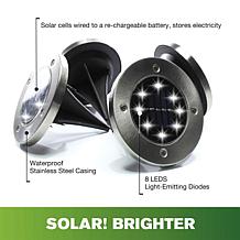 Bell + Howell Disk Lights Deluxe Solar Lights 8-pack