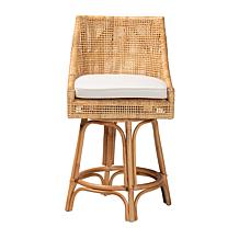 Bella Natural Rattan Counter Stool with Swivel Seat