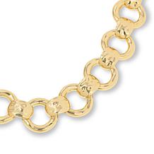 Bellezza 15-3/4" Bronze Hammered Rolo Link Necklace