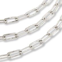 Bellezza 18" Bronze Graduated 3-Row Paperclip Chain Necklace