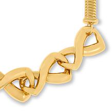 Bellezza 18" Bronze Infinity Design Tubogas Chain Necklace
