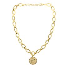 Bellezza 18-1/2 Bronze Lion chain-link Pendant Necklace