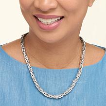 Bellezza 21" Bronze Diamond-Cut Byzantine Chain Necklace