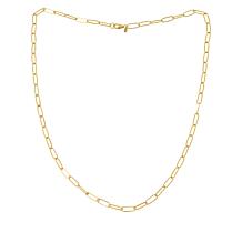Bellezza 34" Bronze Elongated Oval Paperclip Chain Necklace
