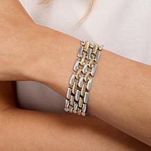 Bellezza Bronze 5-Row Stampato Panther-Link Chain Bracelet