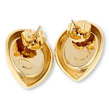 Bellezza Bronze Black Onyx Large Teardrop Earrings