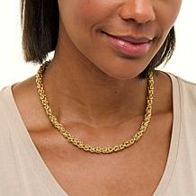 Bellezza Bronze Byzantine Chain Necklace and Bracelet 2-piece Set