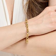 Bellezza Bronze Byzantine Station Magnetic Clasp Bracelet