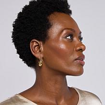 Bellezza Bronze Chunky Geometric Hoop Earrings