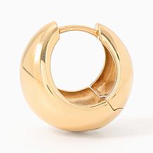 Bellezza Bronze Chunky Teardrop Huggie Hoop Earrings