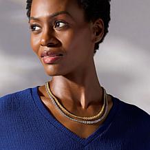 Bellezza Bronze Cristallino Chain Adjustable Sliding Necklace