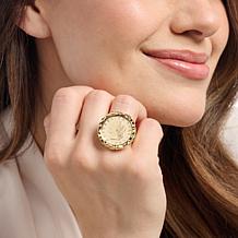 Bellezza Bronze Genuine 20 Lira Coin Ring