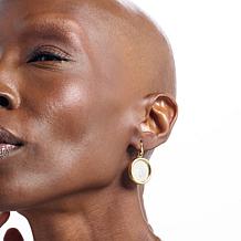 Bellezza Bronze Goldtone 2 Lira Bee Coin Dangle Earrings