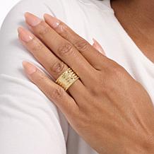 Bellezza Bronze Hail Mary Prayer Wide Band Ring