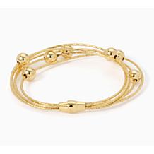 Bellezza Bronze Omega 3 Strand D/C Ball Bracelet