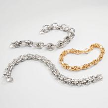 Bellezza Bronze Oval Rolo Link Magnetic Clasp Bracelet