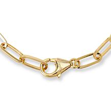 Bellezza Bronze Paperclip Chain Bracelet with Religious Charms