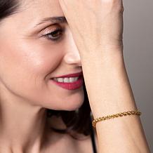 Bellezza Bronze Rope Chain Magnetic Clasp Bracelet