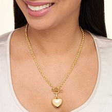 Bellezza Bronze Rope Toggle Necklace with Detachable Enhancer Charm
