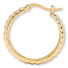 Bellezza Bronze Set of 2 Pairs Textured Hoop Earrings