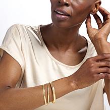 Bellezza Bronze Set of 3 Polished and Diamond-Cut Bangle Bracelets