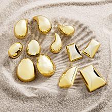 Bellezza Bronze Small Puffy Button Stud Earrings 3-piece Set