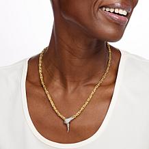 Bellezza Bronze Snake Design Byzantine-Link Chain Necklace