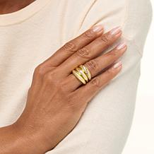 Bellezza Bronze Textured Band Ring 3-piece Set