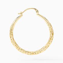 Bellezza Bronze Twinkle Round Hoop Earrings