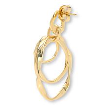 Bellezza Bronze Twisted 3-Circle Doorknocker Earrings