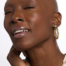 Bellezza Bronze Twisted Polished Hoop Earrings