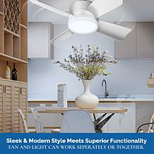 Bell+Howell 5-Speed Socket Ceiling Fan and Light