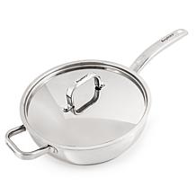 Belly Shape 18/10 SS 9.5" Deep Skillet with SS Lid, 3.2qt.