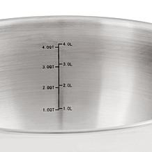 Belly Shape 18/10 SS 9.5" Stock Pot with Glass Lid, 5.5qt.