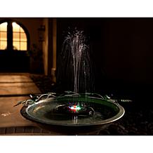 Belmont Gardens Spetta Solar Metal Bird Bath Fountain