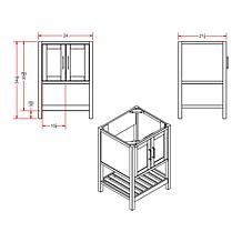 Bennet Bathroom Vanity w/Soft-Close Shaker Doors by Alaterre Furnit...