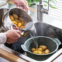 BergHOFF 3-piece Mixing Bowls and Colander Set in Green