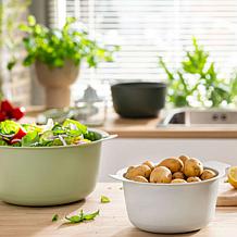BergHOFF 3-piece Mixing Bowls and Colander Set in Green
