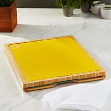 BergHOFF Bamboo Cutting Board with 4 Color-Coded Cutting Mats