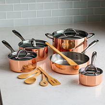 Berghoff Copper Tri-Ply 15pc Cookware Set, Non-Hammered