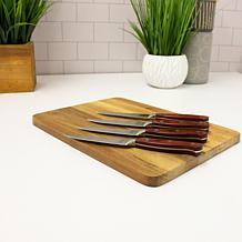 BergHOFF Pakka Wood 12" Stainless Steel Steak Knives, Set of 6