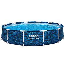Bestway Steel Pro MAX 12 ft. Tropical Round T Above Ground Pool Set