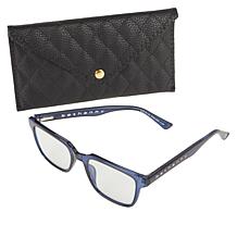 Bethenny Frankel The Deep Square Blue Light Reading Glasses with Case