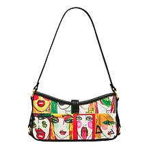 Betsey Johnson Artwork Faces Shoulder Bag