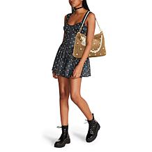 Betsey Johnson Raffia Faux Pearl Hobo Bag