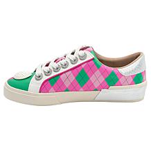 Betsey Johnson Sherrie Embroidered Argyle Sneaker